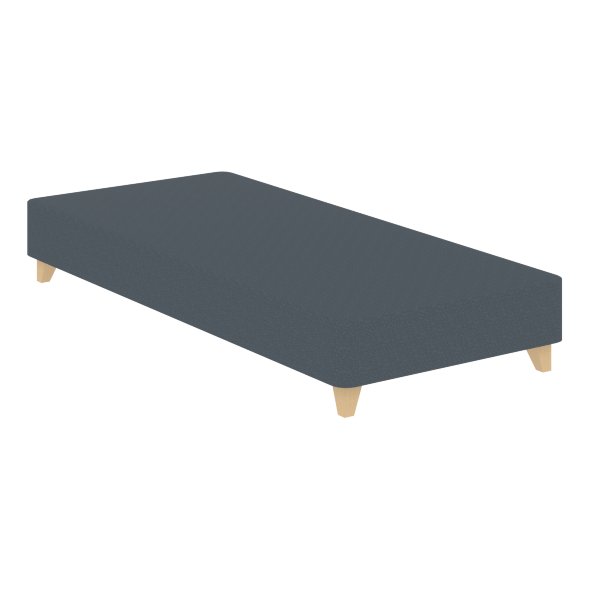 Кровать Бокс спринг со светлыми опорами BSL 920 серый 2000х900х200 MUAR