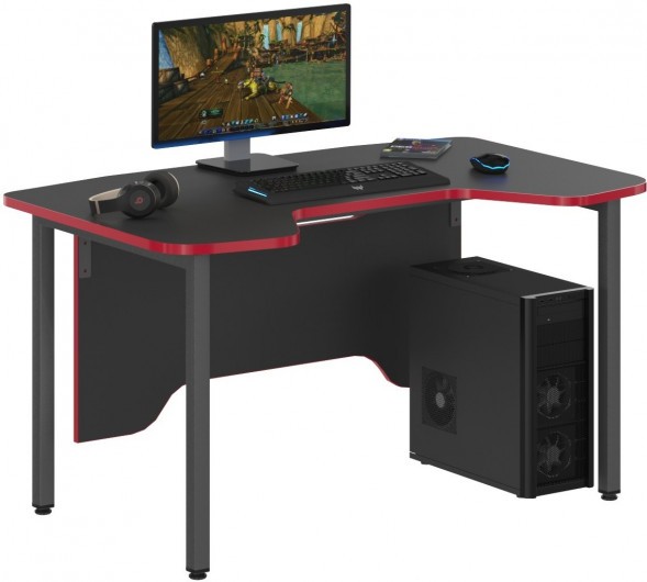 Стол игровой SKILLL SSTG 1385 Антрацит/Красный 1360х850х747