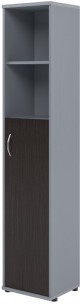 Шкаф колонка с глухой средней дверью СУ-1.6(R) Венге/Металлик 406*365*1975