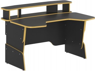 Стол компьютерный игровой STG 1390 Антрацит/Желтый бриллиант 1360х1000х856/920/984