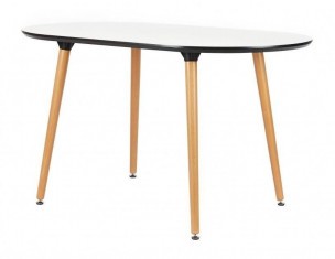Стол Brooklyn белый 140 х 80 см, овальный