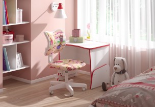 Стол STG 7050 Белый/Красный 700х500х595/695