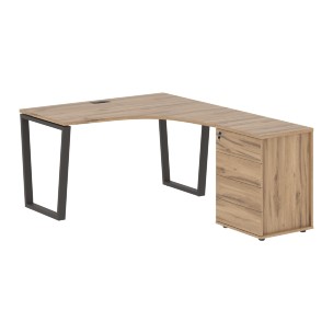 Стол эргономичный с тумбой EVCET 1318(R) 1360х1880х750 EDIS