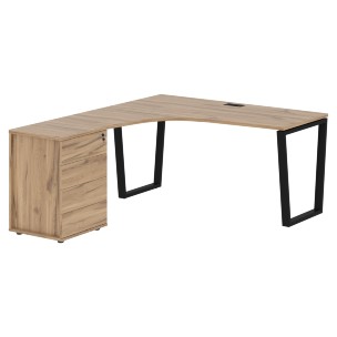 Стол эргономичный с тумбой EVCET 1518(L) 1560х1880х750 EDIS