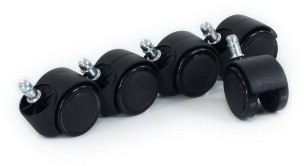 Набор прорезиненных колес D-50mm для кресел (под ламинат или паркет, упаковка 5 шт) d11 штуцер