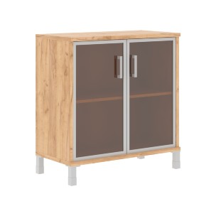 Шкаф низкий со стеклянными дверьми в AL-рамке B 410.4 900х450х920 BORN