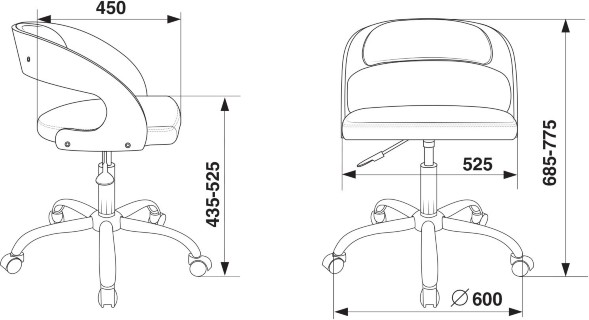 Кресло Бюрократ CH-370SL/BLACK