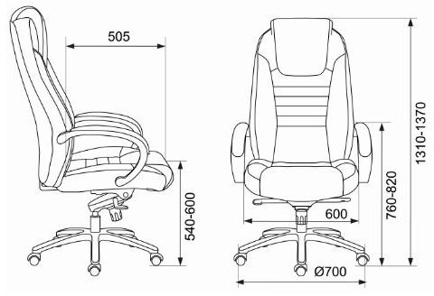 Кресло руководителя Бюрократ T-9923SL/BLACK