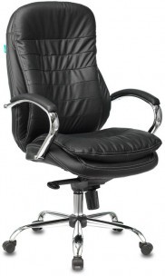Кресло руководителя Бюрократ T-9950/BLACK/КОЖА