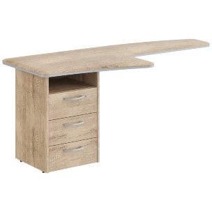 Брифинг-приставка с тумбой DB 1880.A(L) 1800х800х750 DIONI