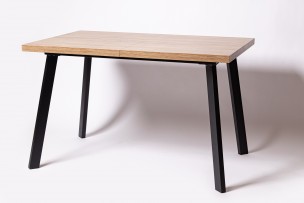 Стол раздвижной HAGEN 120, Дуб Канзас/Коричневый/Черный Текстурный