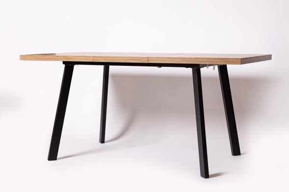 Стол раздвижной HAGEN 120, Дуб Канзас/Коричневый/Черный Текстурный