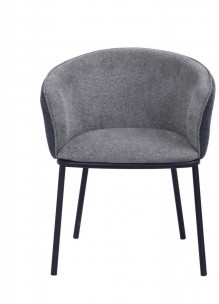 Стул Duke светло-серый/серый с черными ножками
